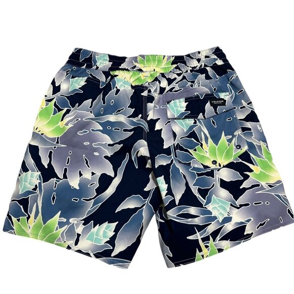 Volcom Men Size‎ S Blue Lido Print Iconic Mod-Tech Swim Board Short NWT - Picture 4 of 8
